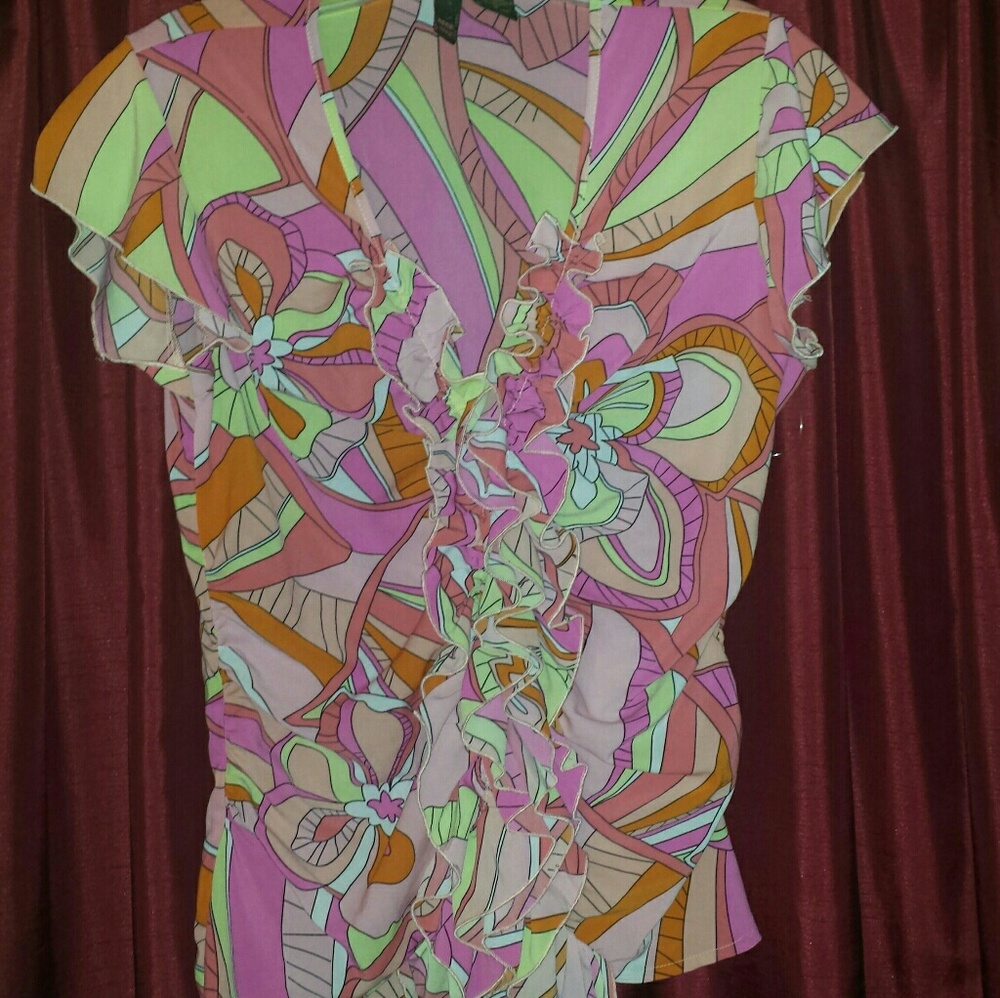Bold ruffle blouse